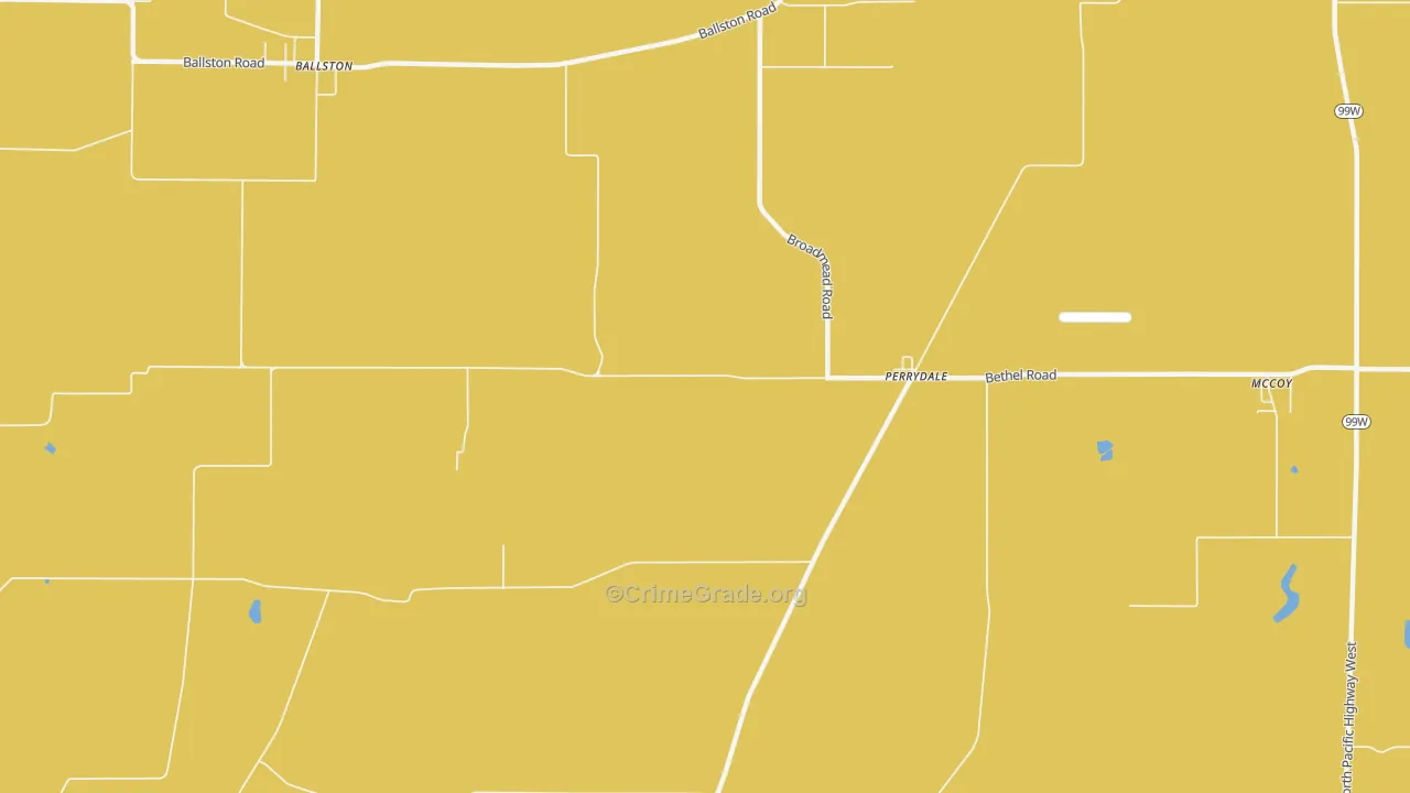 Perrydale, OR Map of Assault Rates