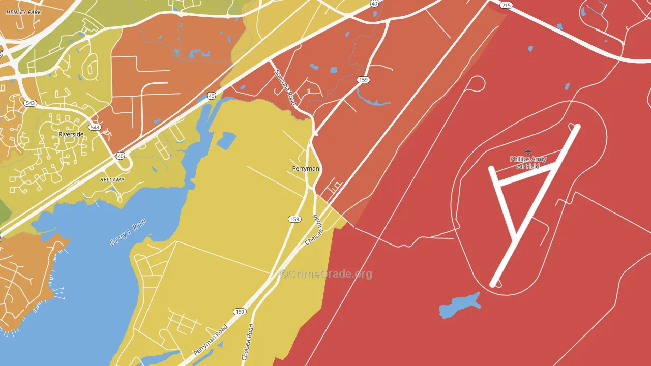 Perryman, MD Map of Assault Rates