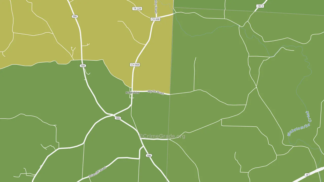 Perryton, OH Map of Assault Rates