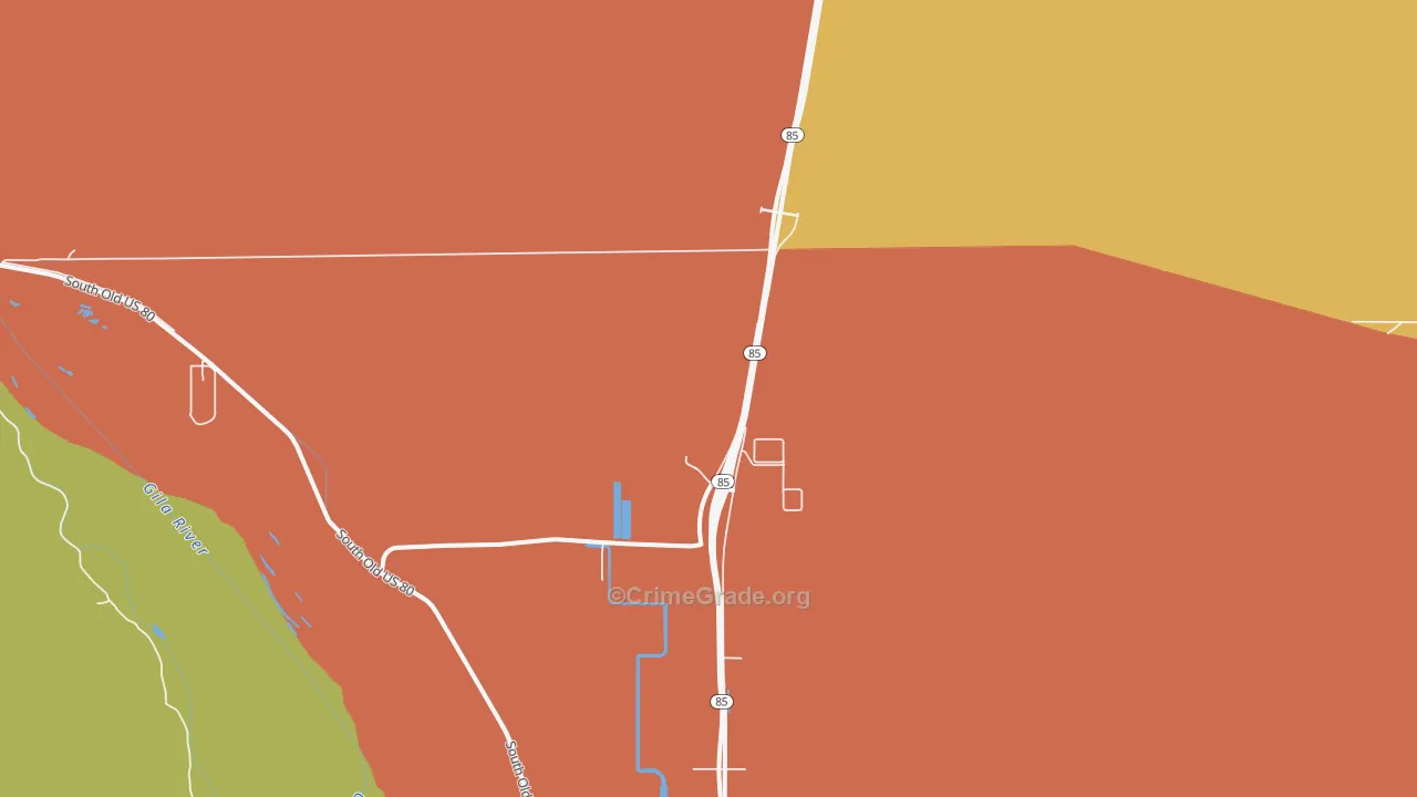 Perryville, AZ Map of Assault Rates
