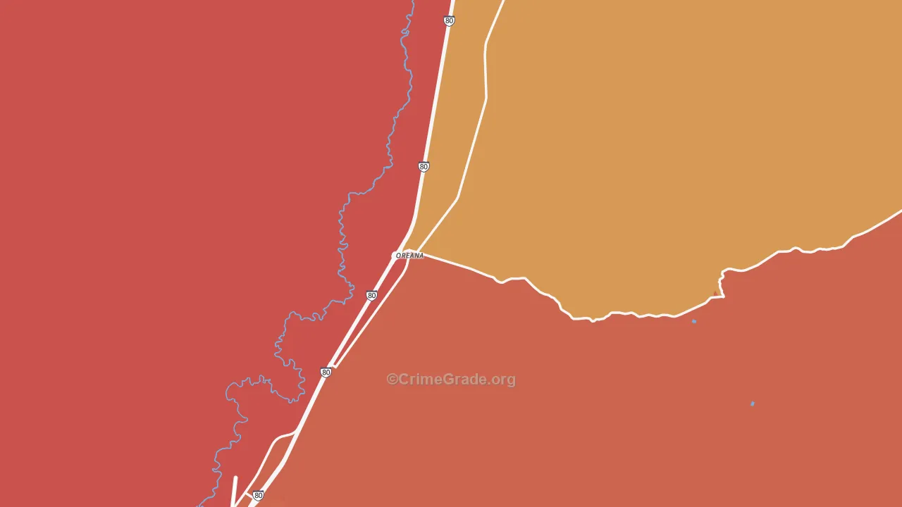Pershing County, NV Map of Assault Rates