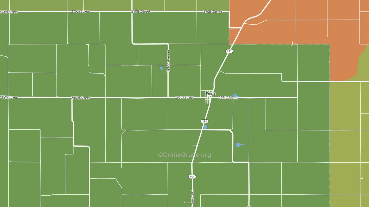 Persia, IA Map of Assault Rates