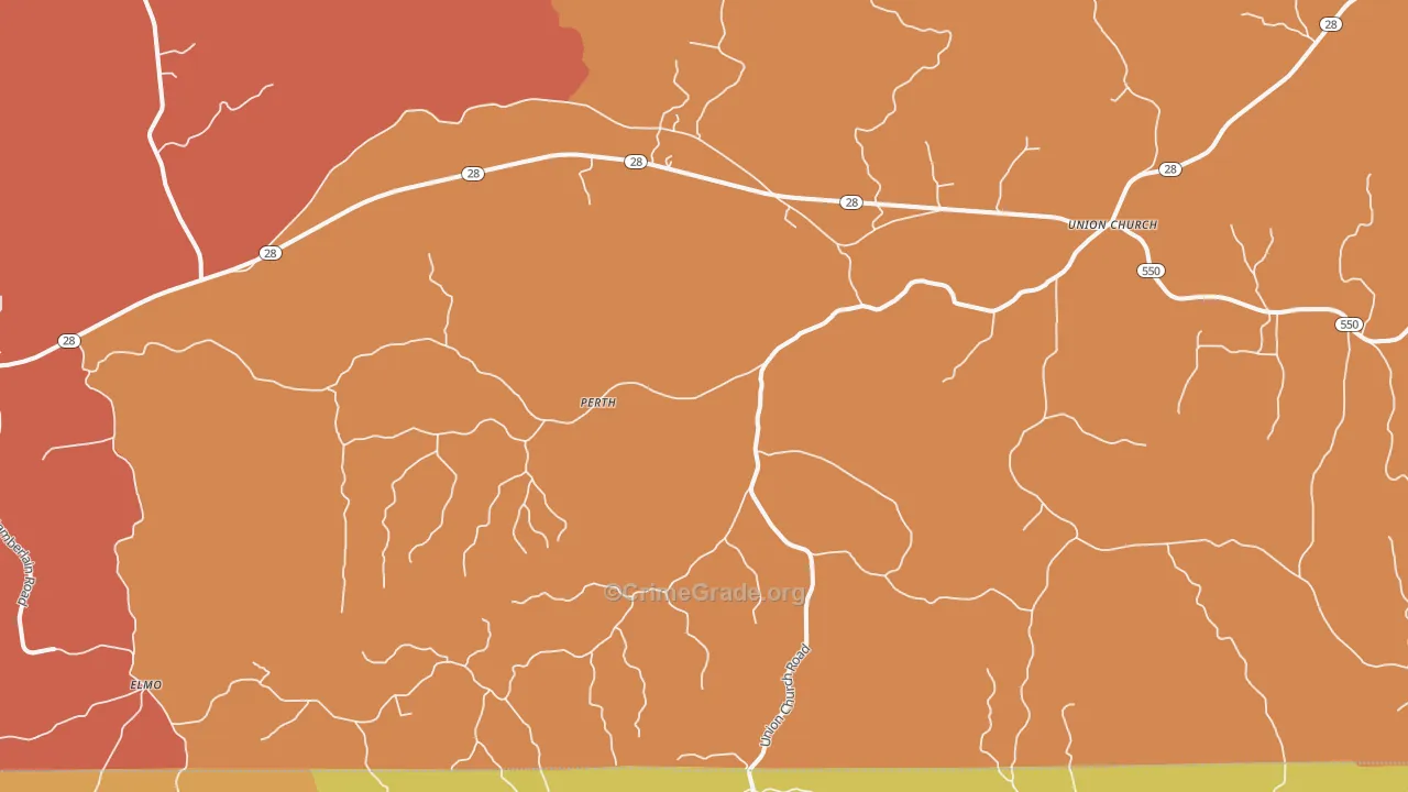Perth, MS Map of Assault Rates