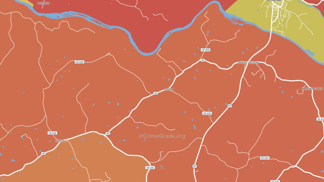 Perth, VA Map of Assault Rates