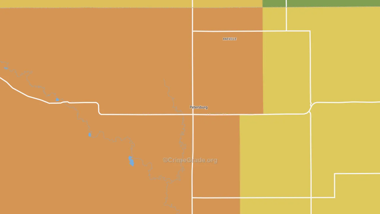 Petersburg, NE Map of Assault Rates