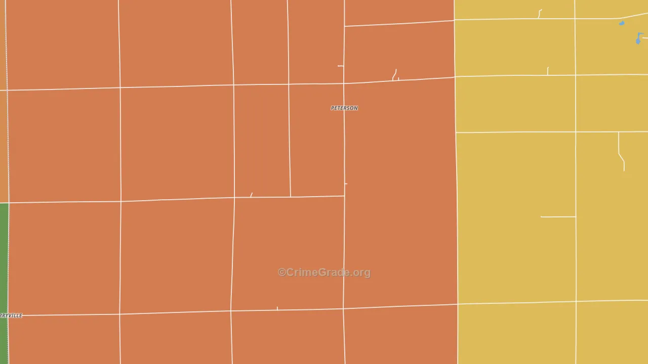 Peterson, IN Map of Assault Rates