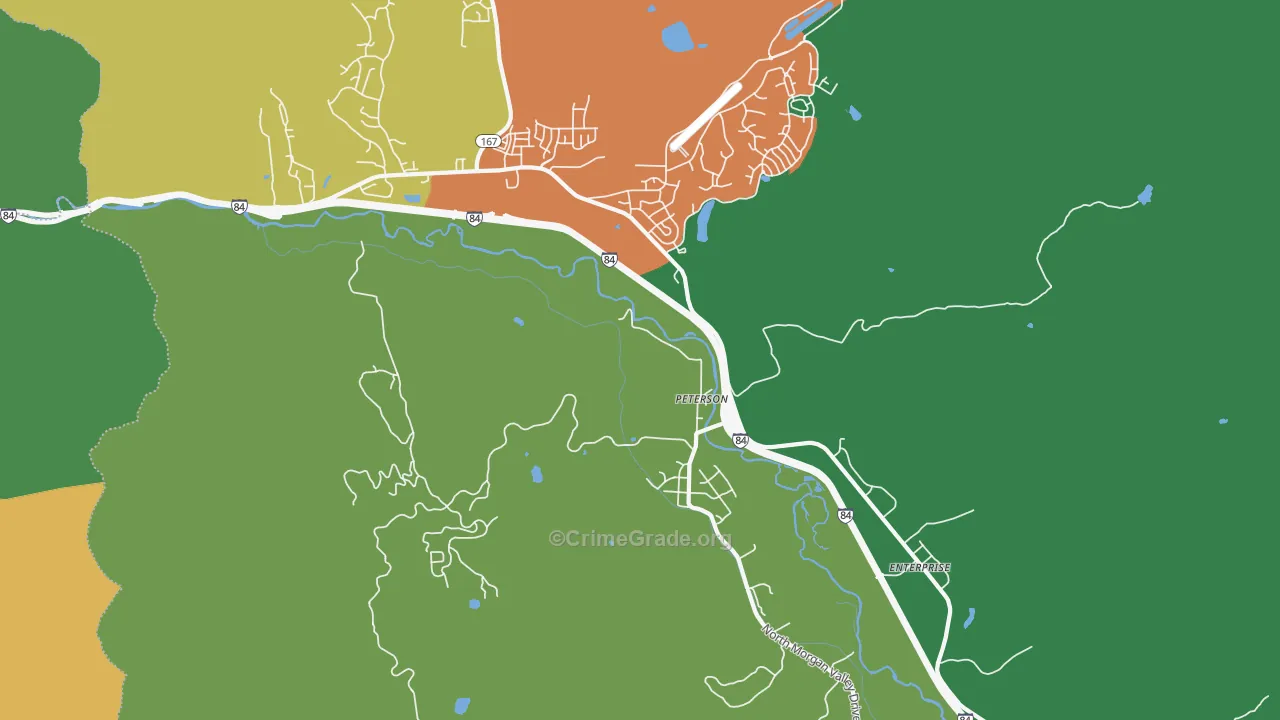 Peterson, UT Map of Assault Rates