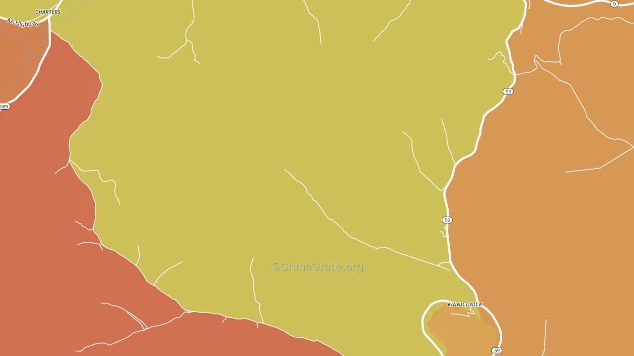 Petersville, KY Map of Assault Rates