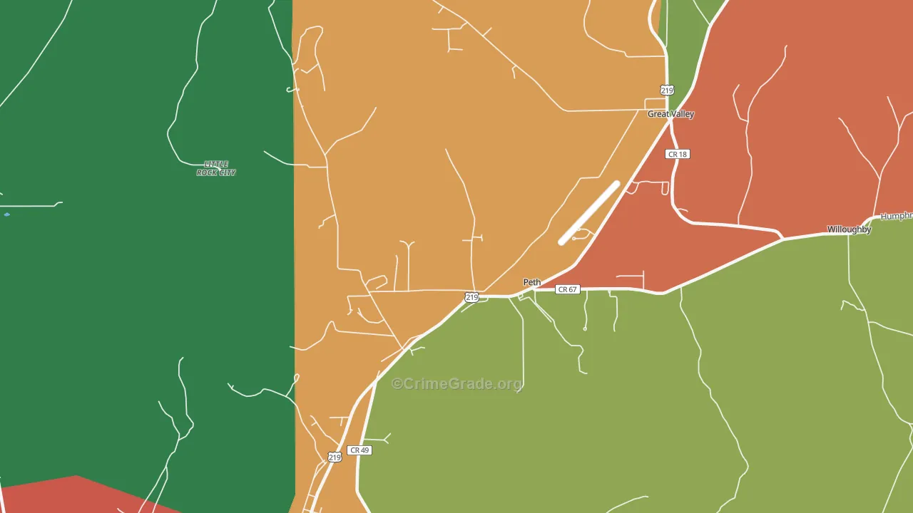 Peth, NY Map of Assault Rates