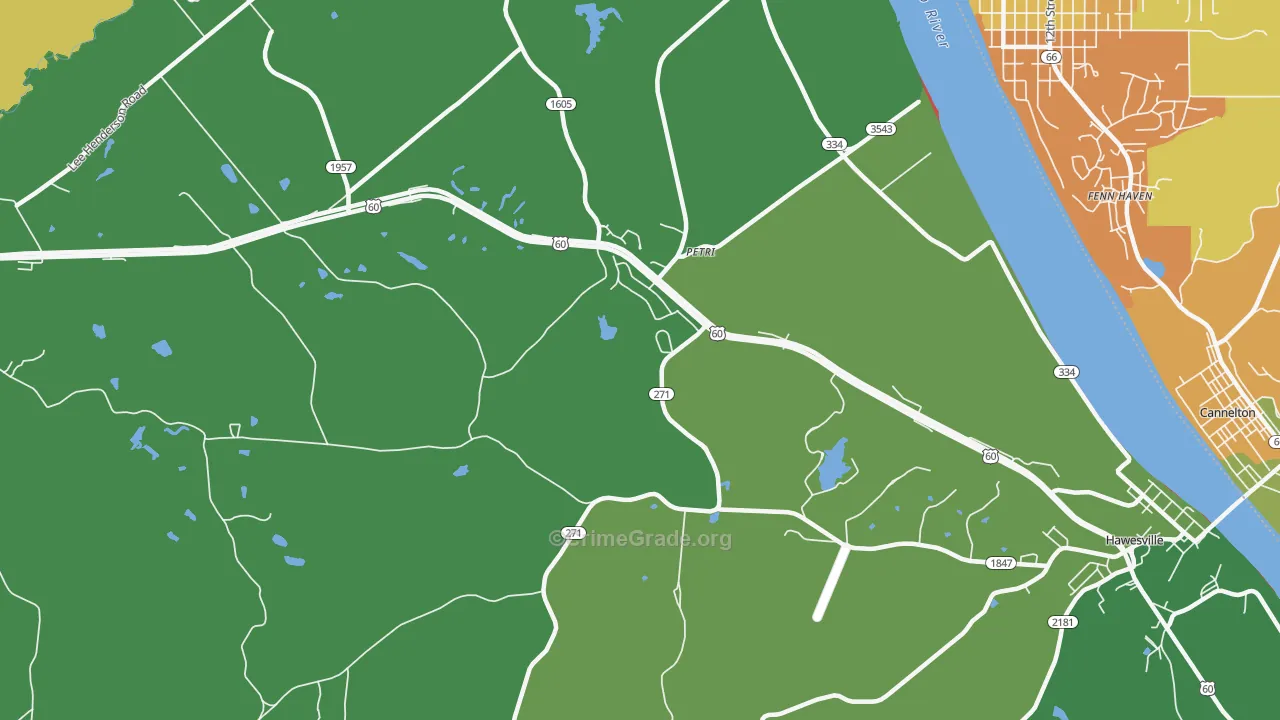 Petri, KY Map of Assault Rates