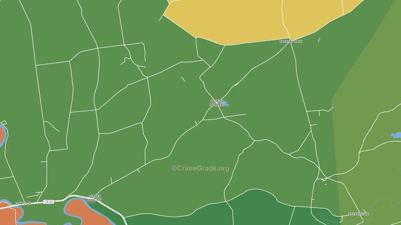 Petries Corners, NY Map of Assault Rates