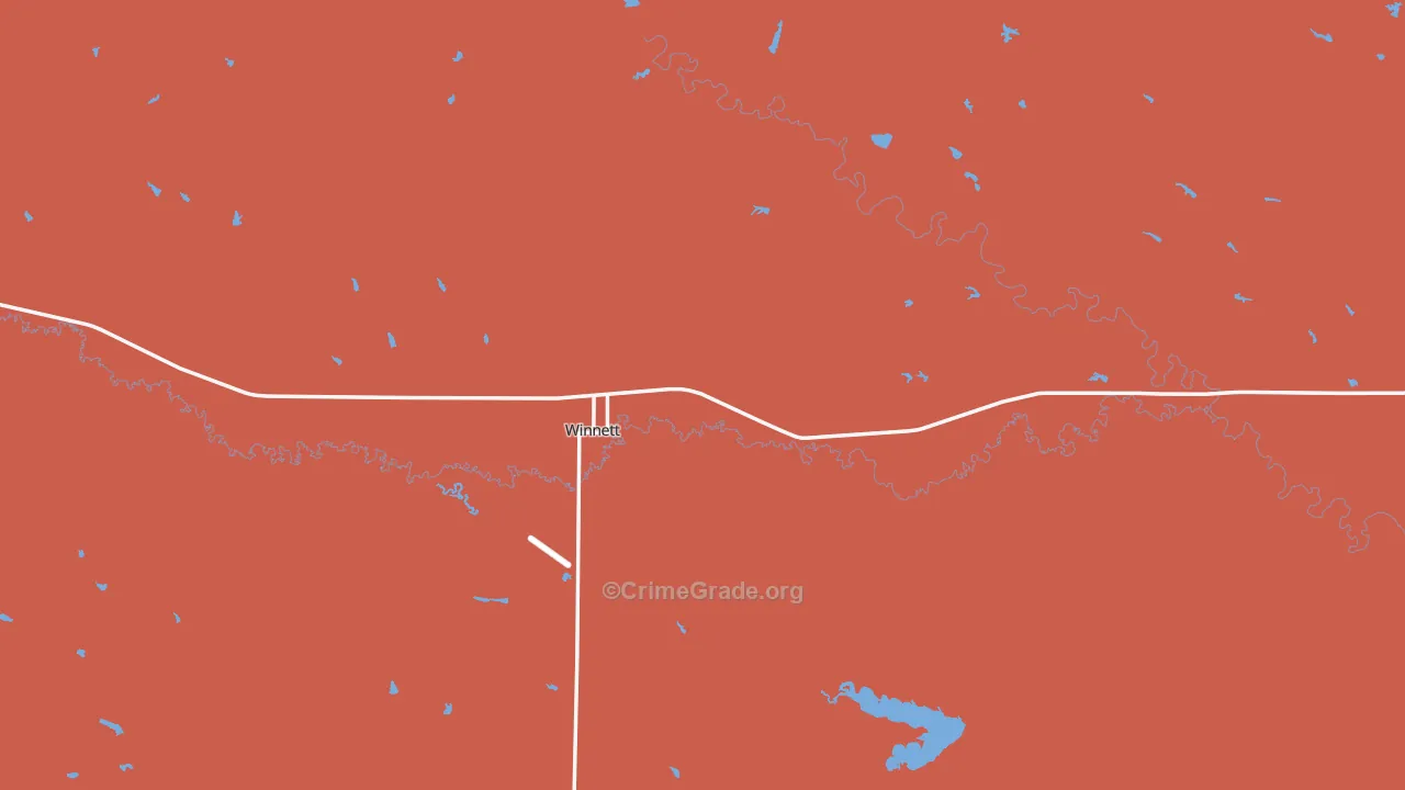 Petroleum County, MT Map of Assault Rates