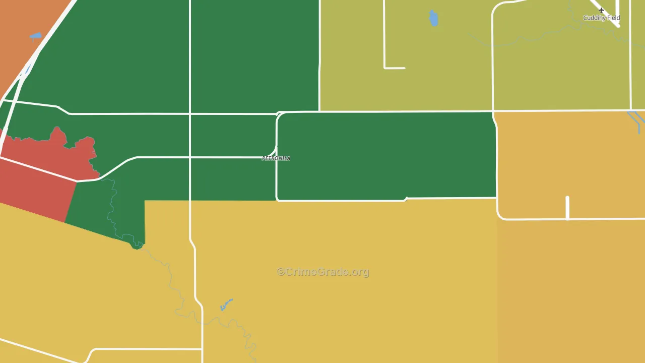 Petronila, TX Map of Assault Rates