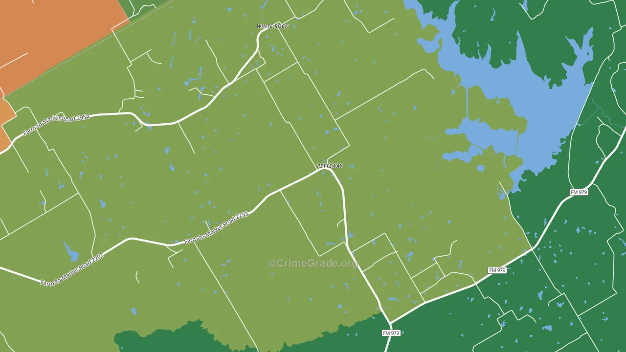Petteway, TX Map of Assault Rates
