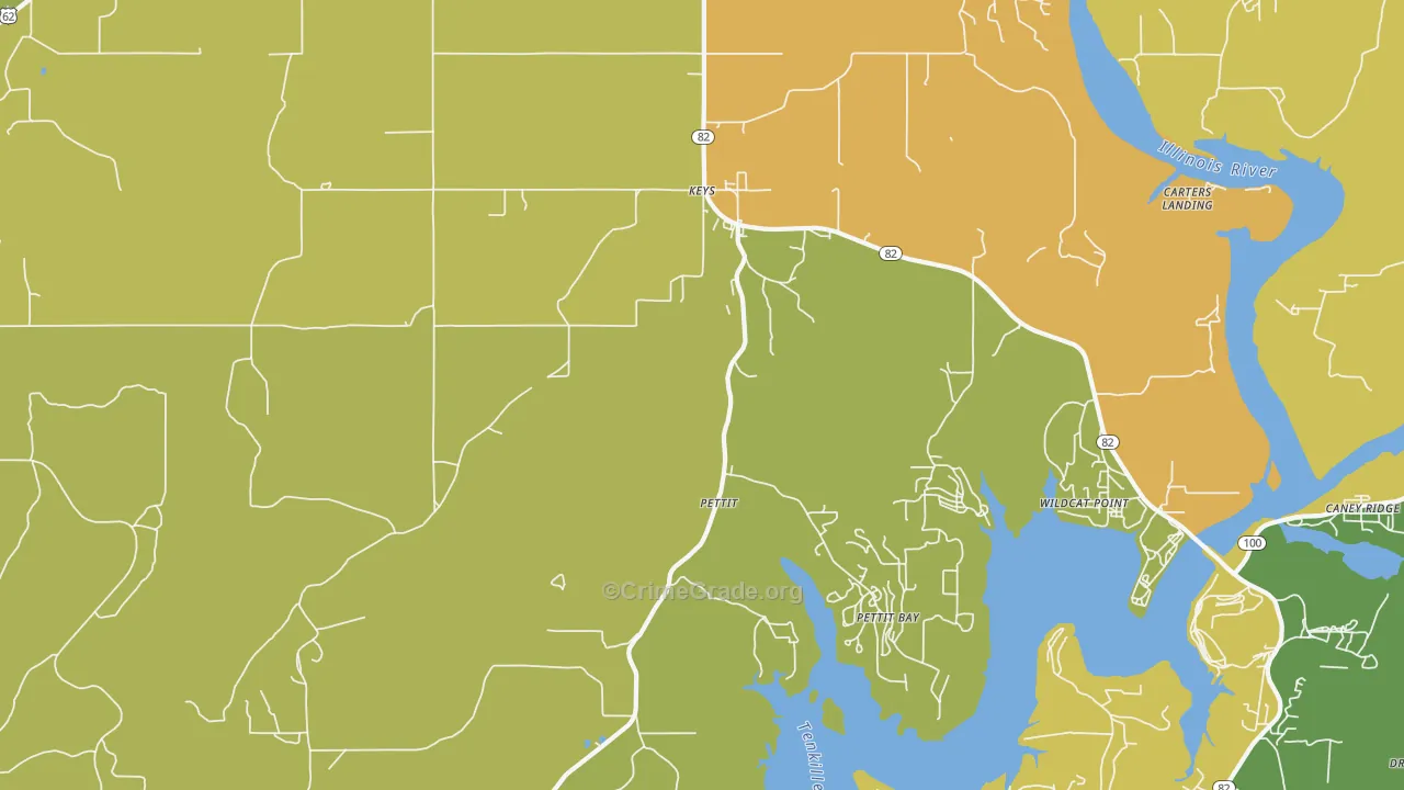 Pettit, OK Map of Assault Rates