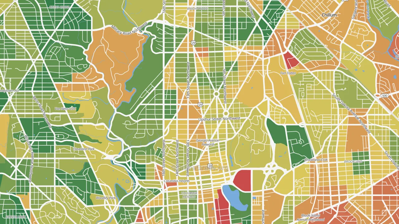 Petworth, Washington, DC Map of Assault Rates