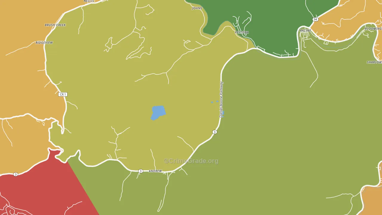 Peytona, WV Map of Assault Rates