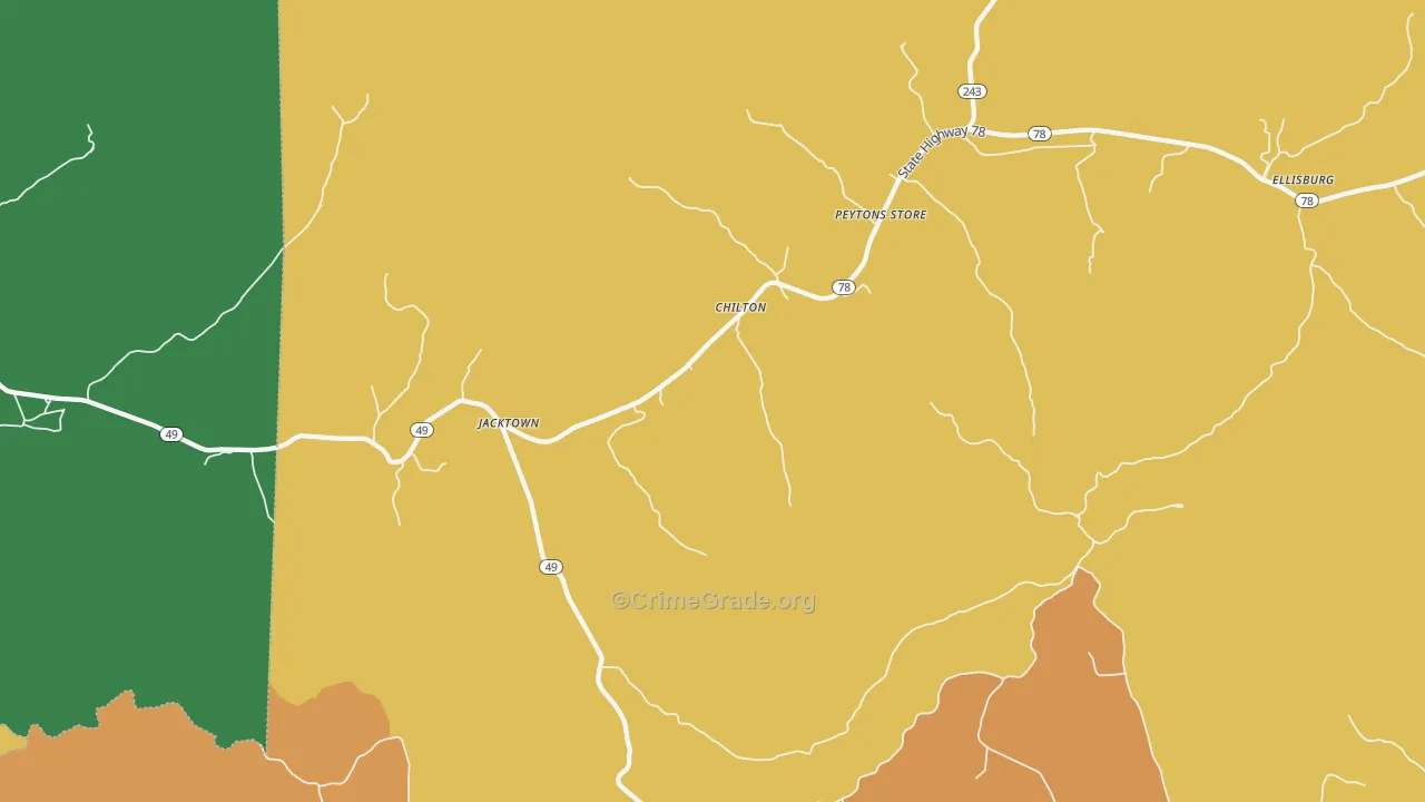 Peytons Store, KY Map of Assault Rates