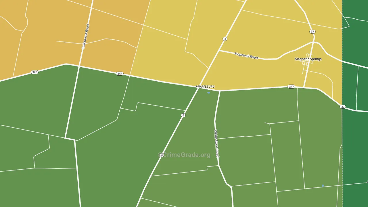 Pharisburg, OH Map of Assault Rates