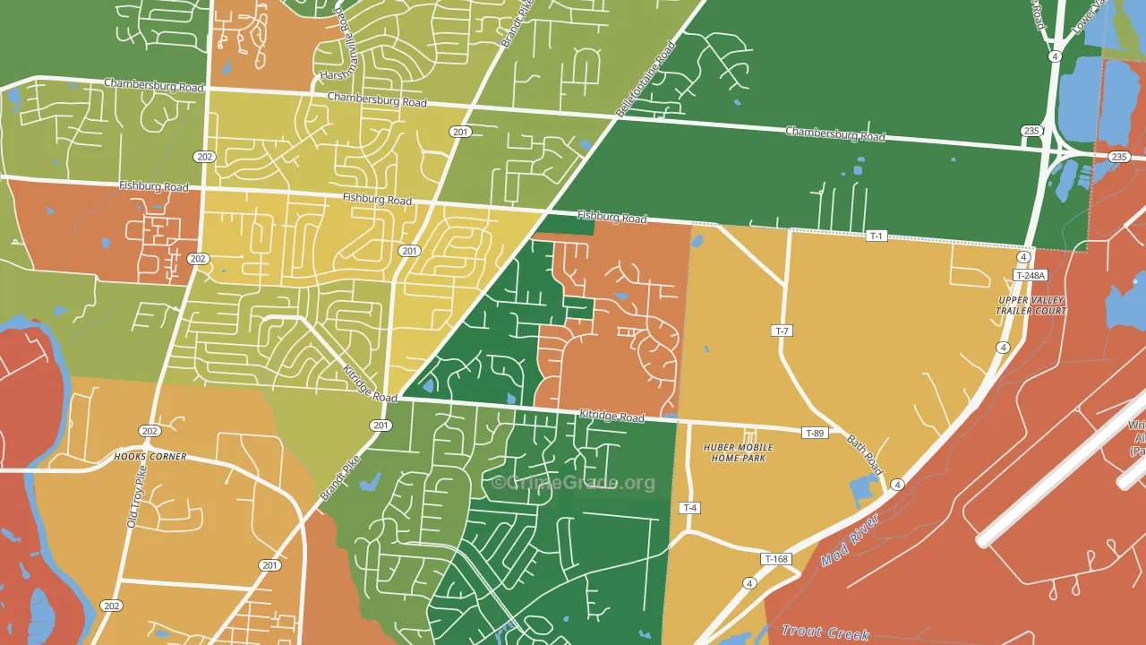 Pheasant Hill, Dayton, OH Map of Assault Rates