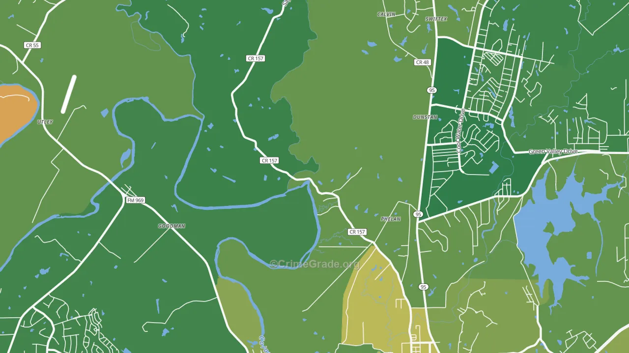 Phelan, TX Map of Assault Rates