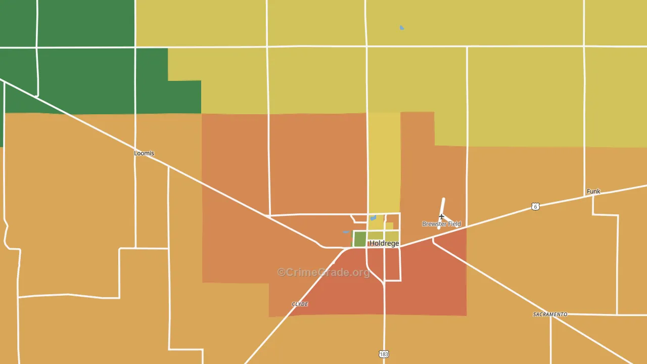 Phelps County, NE Map of Assault Rates