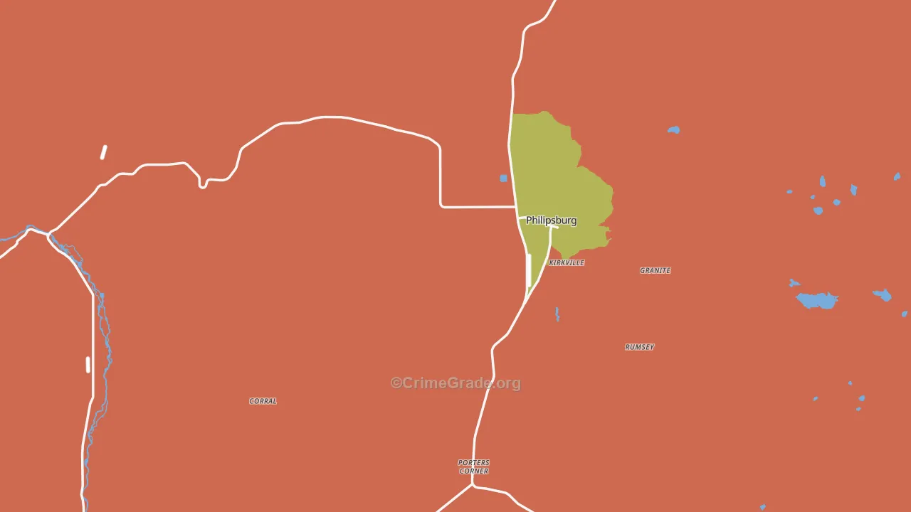 Philipsburg, MT Map of Assault Rates