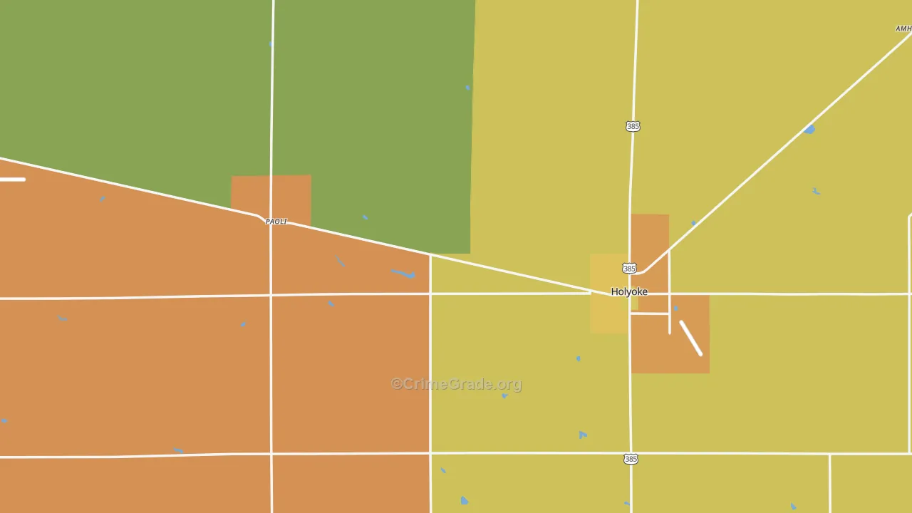 Phillips County, CO Map of Assault Rates