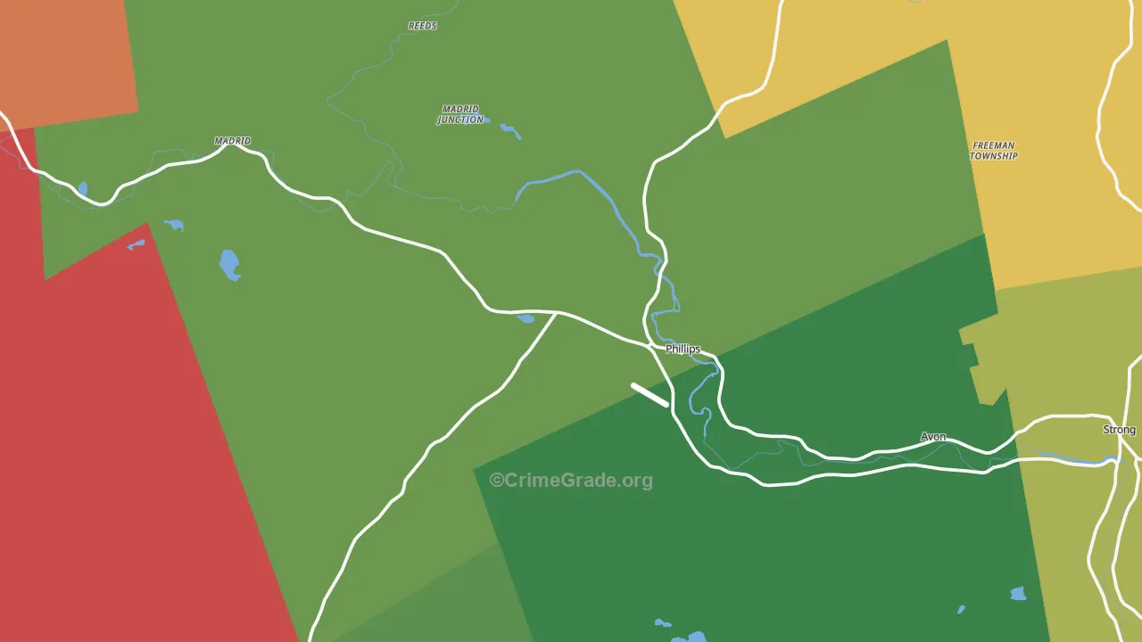 Phillips, ME Map of Assault Rates