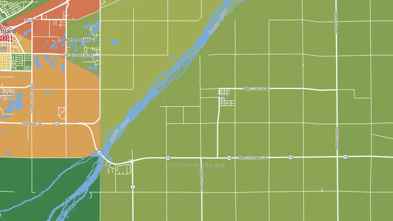 Phillips, NE Map of Assault Rates
