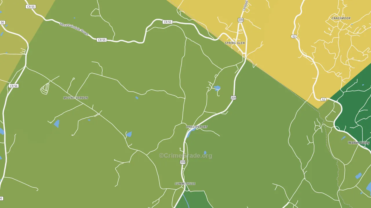 Phillipsport, NY Map of Assault Rates