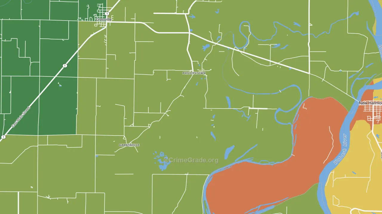 Phillipstown, IL Map of Assault Rates