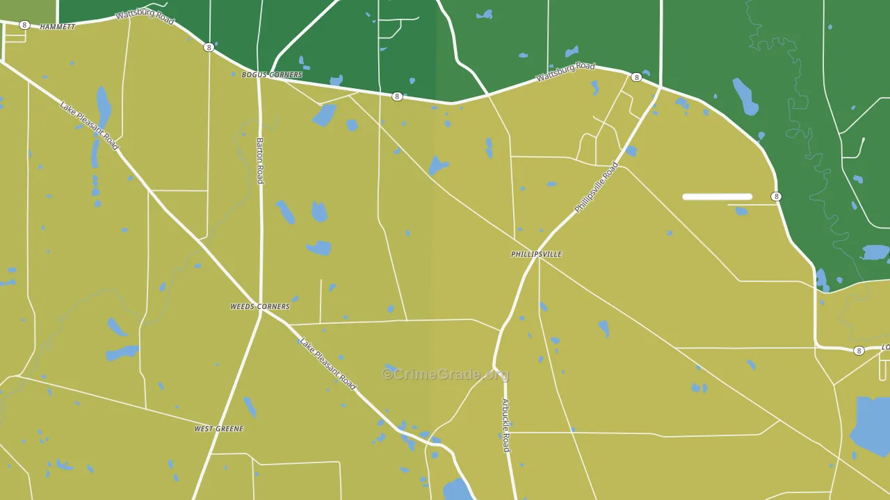 Phillipsville, PA Map of Assault Rates
