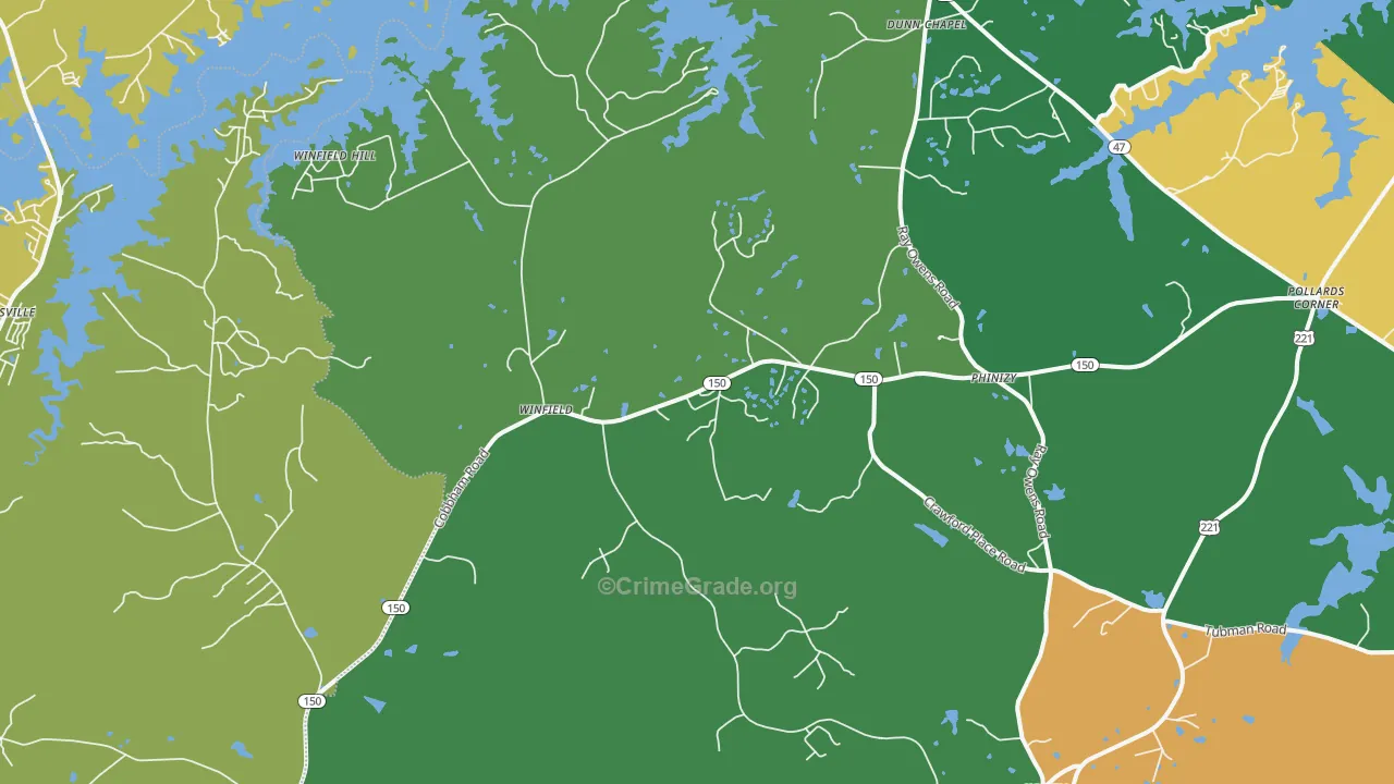 Phinizy, GA Map of Assault Rates