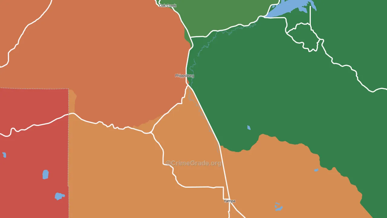 Phippsburg, CO Map of Assault Rates