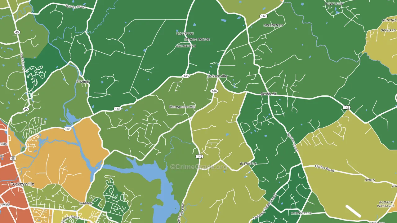 Phoenix, MD Map of Assault Rates