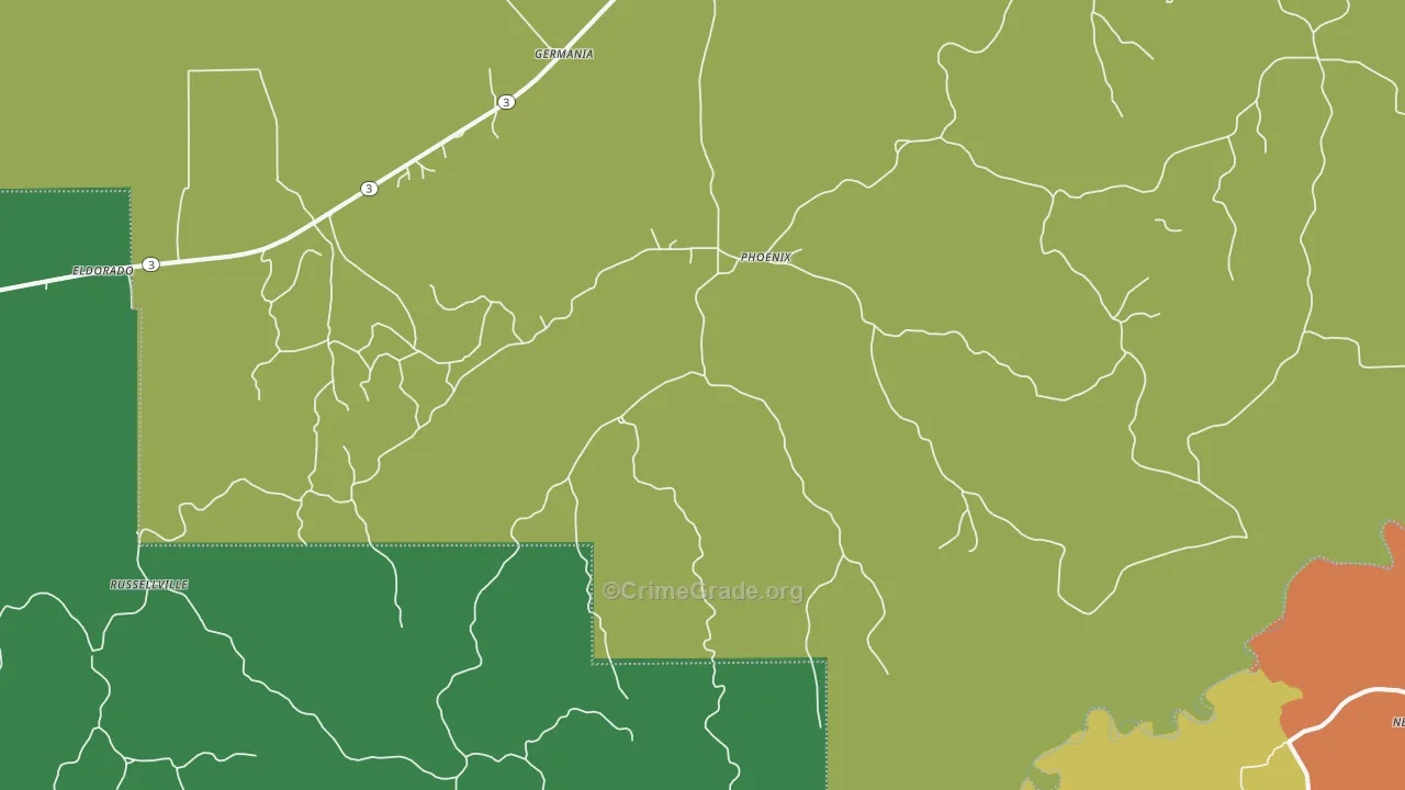 Phoenix, MS Map of Assault Rates