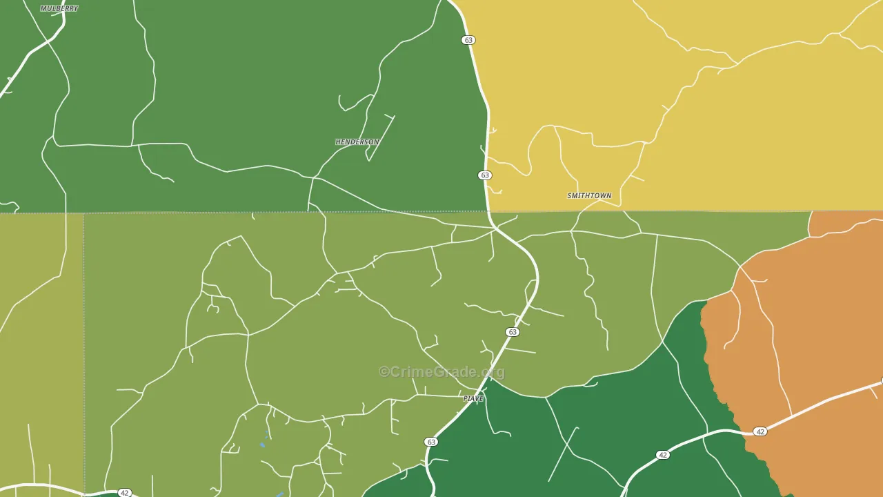 Piave, MS Map of Assault Rates