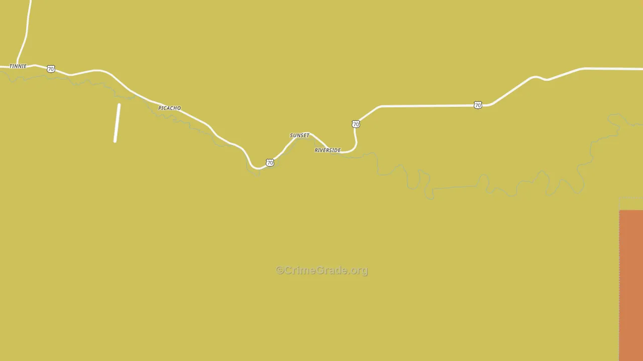 Picacho, NM Map of Assault Rates