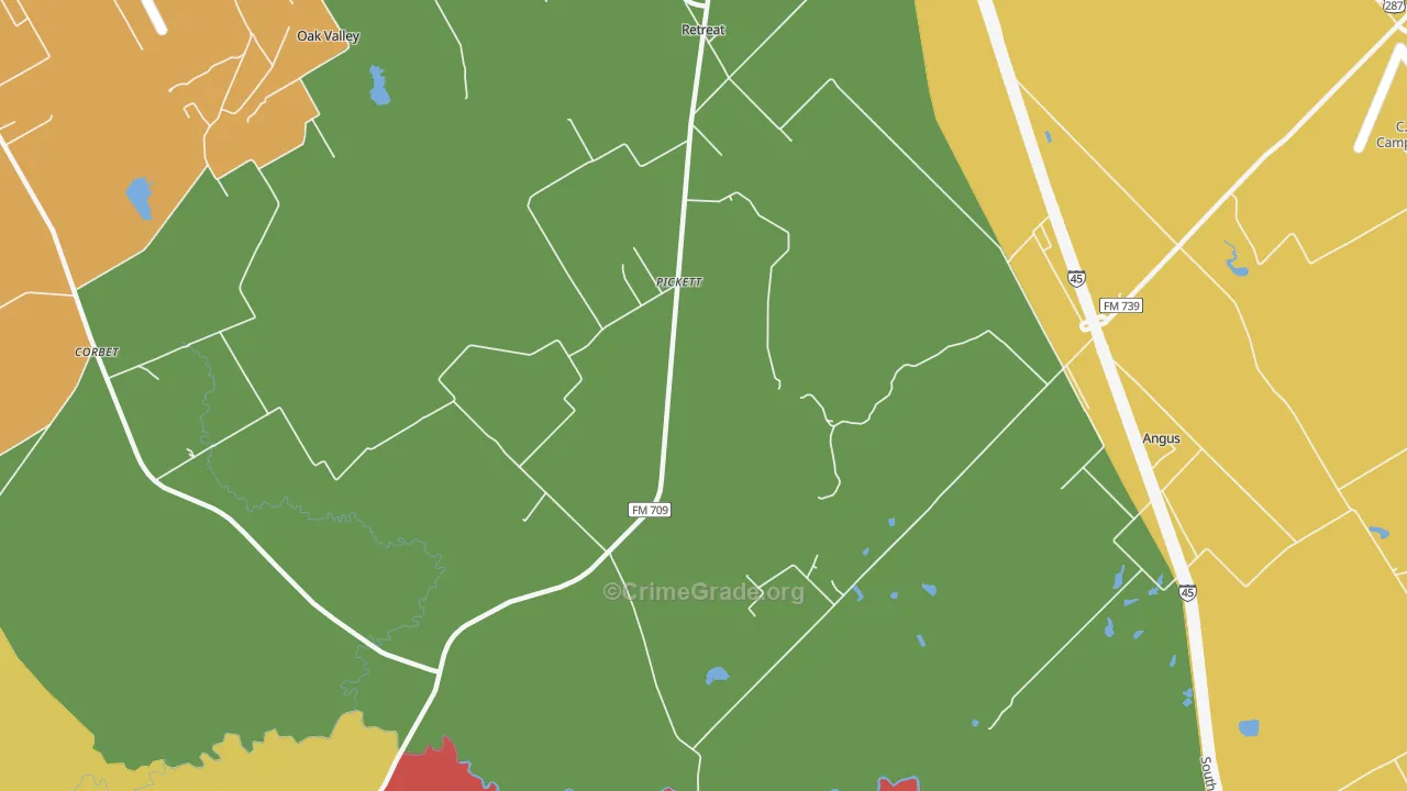 Pickett, TX Map of Assault Rates