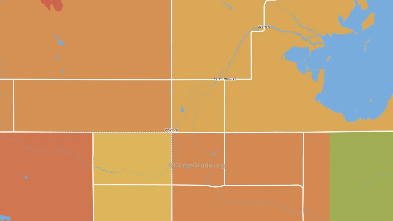 Pickford, MI Map of Assault Rates