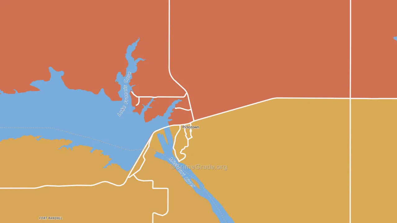 Pickstown, SD Map of Assault Rates