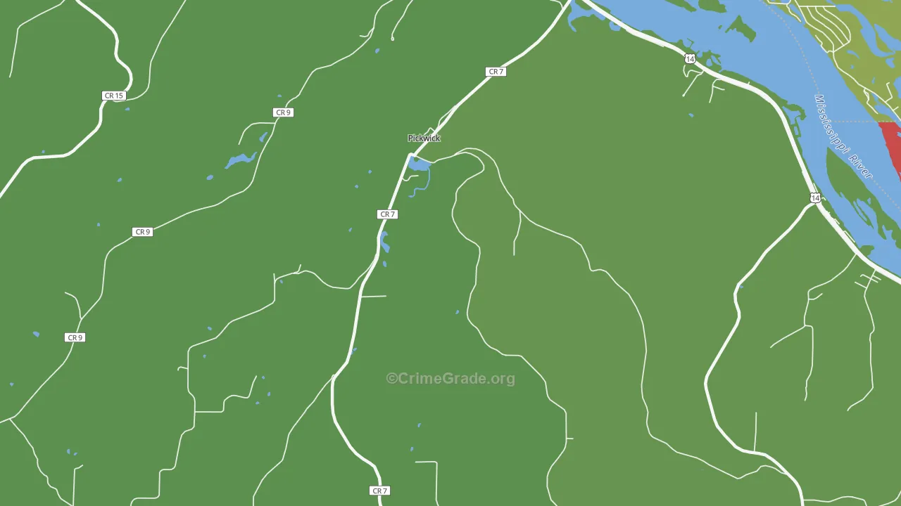 Pickwick, MN Map of Assault Rates