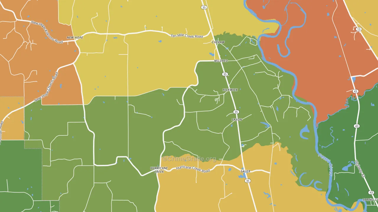 Pickwick, MS Map of Assault Rates