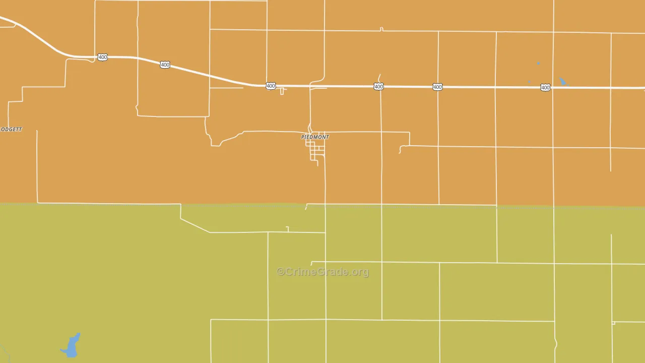 Piedmont, KS Map of Assault Rates