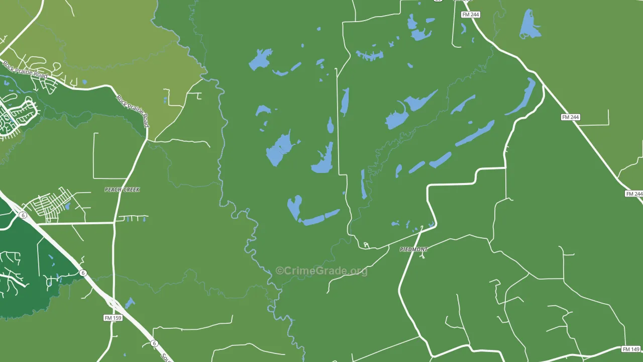 Piedmont, TX Map of Assault Rates