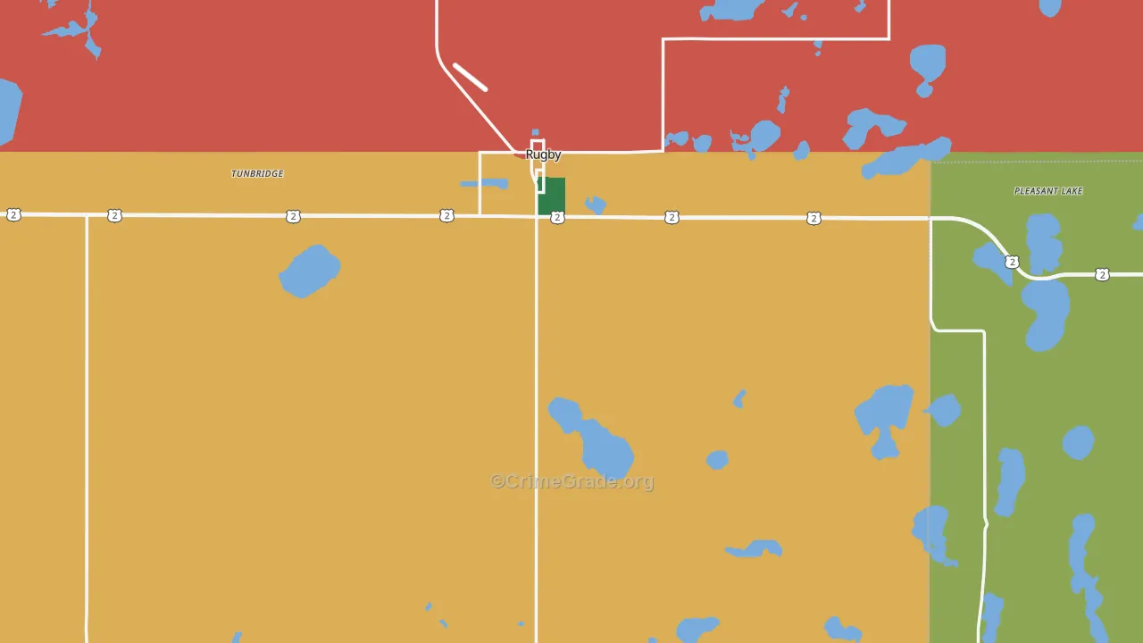Pierce County, ND Map of Assault Rates