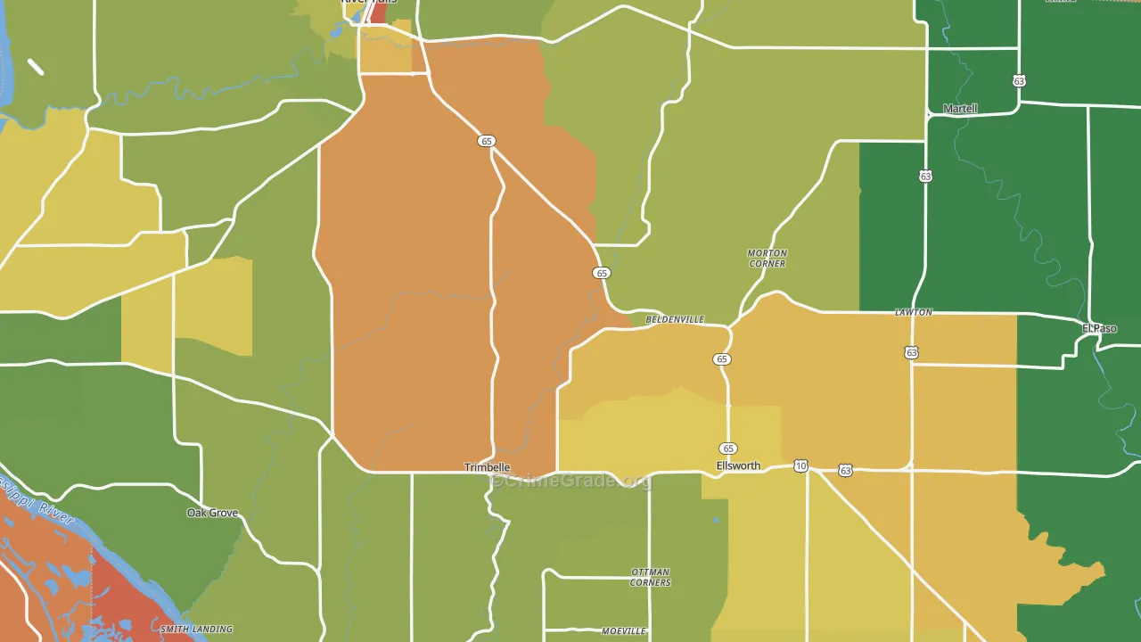 Pierce County, WI Map of Assault Rates