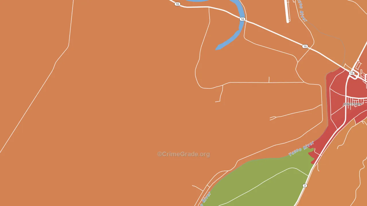 Pierce Crossroad, MS Map of Assault Rates