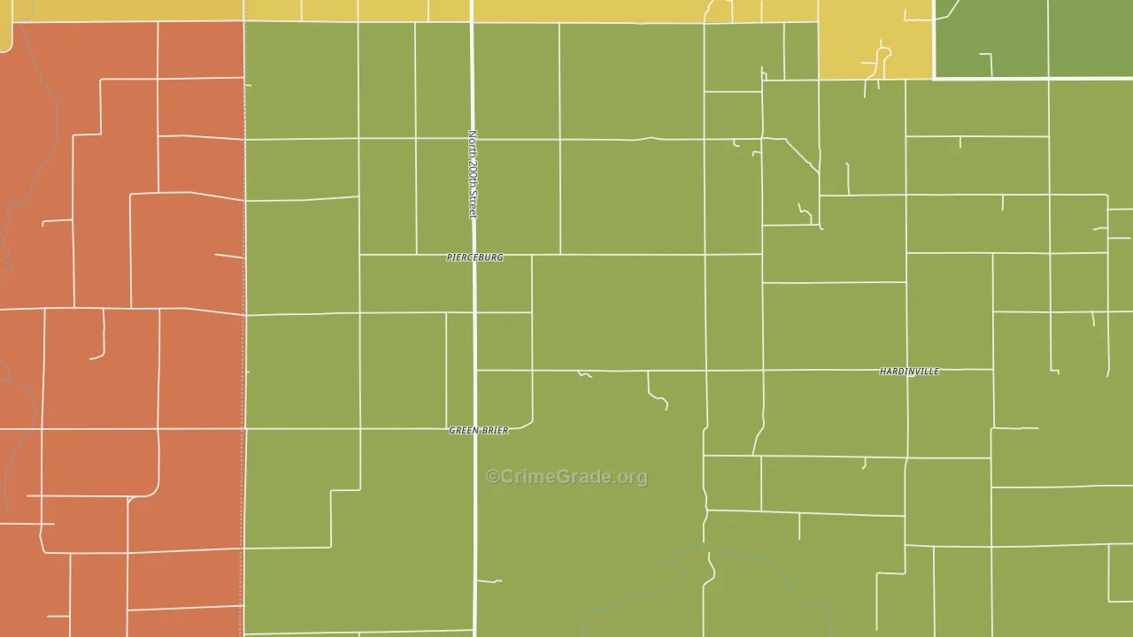 Pierceburg, IL Map of Assault Rates